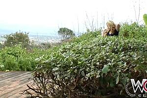 Juicy booty blonde slut gets pounded by monster black cock with cum on ass