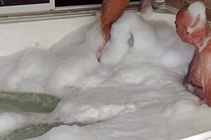 Peeping on neighbors bathing in jacuzzi for 4k voyeur thrill with agarabas and olpr