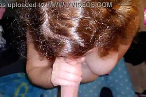 Amateur Wife Gives Handjob and Blowjob to Monster Cock Cumshot