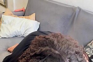 A lips singer showing off her big tits to masturbate