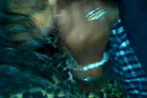 mature ebony gives sloppy blowjob to bbc