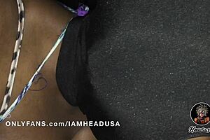 Oh wow, watch Headusa's wet mouth on that big black cock!