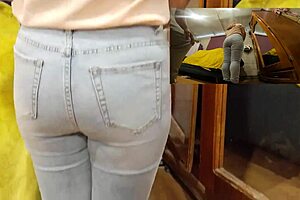 The milf gets groped for cash in this voyeur scene