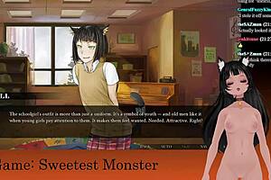 Vtuber Lewdneko Plays Sweetest Monster Part 2