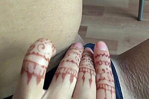 Close-Up Orgasm with Panties in Pussy