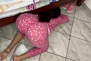 Young stripping just exposed the size of juicy bum for a perverted stepdad
