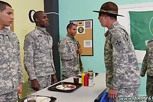Drill Sergeant Relieves Boy with Gay Sex