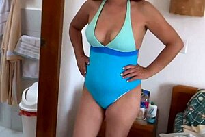 Mature Latina Wife in Bikini Fucked