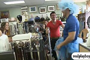 Girl in monofins swimming topless for some cash, flashing babe outdoor