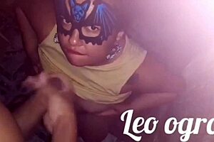 Wow! Chubby Portuguese Beauty Sucks for Hot Cum!