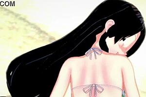 Tsuyu Froppy in Hot Swimsuit Wants Missionary on Beach