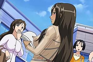 Like this an older woman is portrayed getting into a car with a younger man for sexual intercourse in hentai