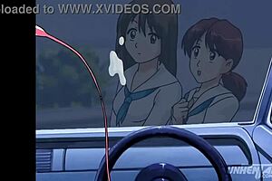 Like this an older woman is portrayed getting into a car with a younger man for sexual intercourse in hentai