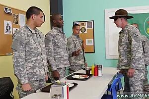 Drill Sergeant Relieves Boy with Gay Sex