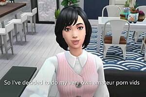 My horny girlfriend tries to make porn with me