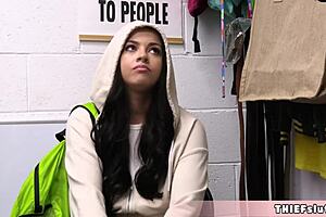 shoplifter's hairy pussy punished hard.