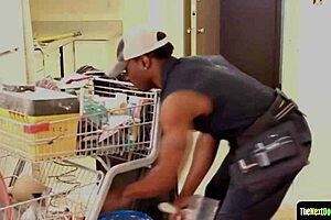 Sixpack hunk stroking his black dick!