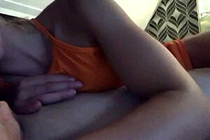 young girl teases stepdad with a naughty suck