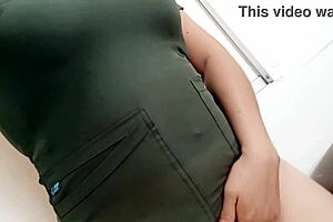 dirty nurse makes homemade porn at dentist office while boss is away