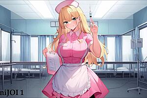 Hentai jerk off instructions with nurse and bride