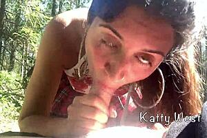 yo, almost got caught giving step brother a blowjob in a public forest!