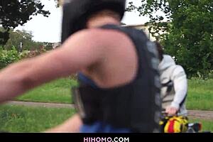 Interracial gay anal sex under the trees with ryan rose and pheonix fellington!