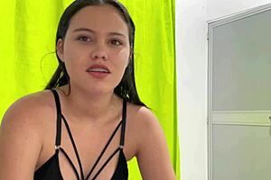 Penetrating and teaches petite stepsister to climax in tight space