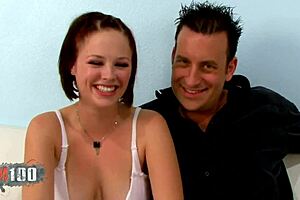 this hot brunette with natural tits is getting interracial bbc fucking 🔥