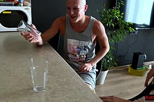 Double Blowjob Turns Rough with Face Full of Cum.