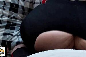 An elderly woman gets a big cock in doggystyle