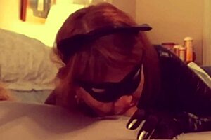 Catgranny Sucks Batman In Cosplay