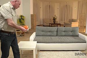 An encounter between a young European girl and her lover, filmed by Daddy4k