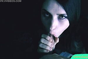 i made the beautiful brunette do blowjob and cum on her face