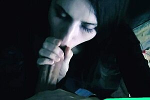 i made the beautiful brunette do blowjob and cum on her face