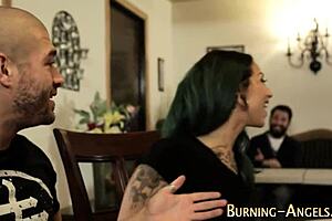 Goth whore gets intensely fucked