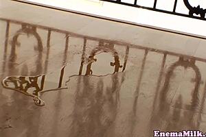 Babes Squirting During Intense Enema Dildo Play