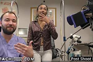 Doctor Gives Freshman Hitachi Wand Orgasms!