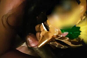 Sarah Michel's intriguing black ebony doggy style with huge cock