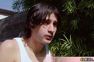 Busty Mature Blonde Trying To Seduce The Gardener