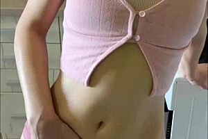 Cute Girl Rides Anal Dildo In Homemade Scene With Shaved Pussy And Small 18+ Tits