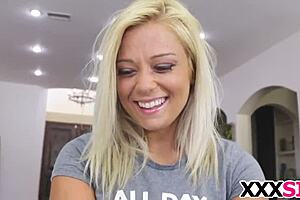 Blonde Kenzie Green gets banged hard by a monster cock