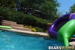 Hairy Bears Suck Dick Then Fuck Raw By The Pool