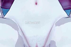 Mature New Employee With Big Tits Plays Seductive Game In 3D Anime.