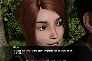 Redhead and blonde explore knights tale