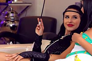 Alyssa Bounty And Lady D Teen Here For The Party! Muff Diving And More!