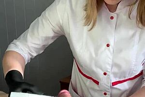 我观看Sugarnadya，俄罗斯脱毛大师，修剪前意外射精击中！