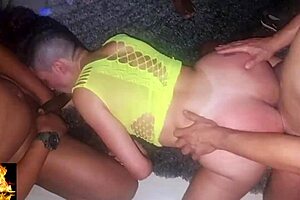 Emo Milf Shares Pussy in Wild Gangbang Feast