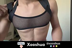Xooshua the young gay twink looks to get cock up his bareback assfuck