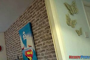 This Yorkshire geek is getting his first blowjob from a tattooed British chick