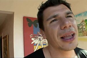 Blonde Enjoys A Large Lollipop Before Riding A Horse